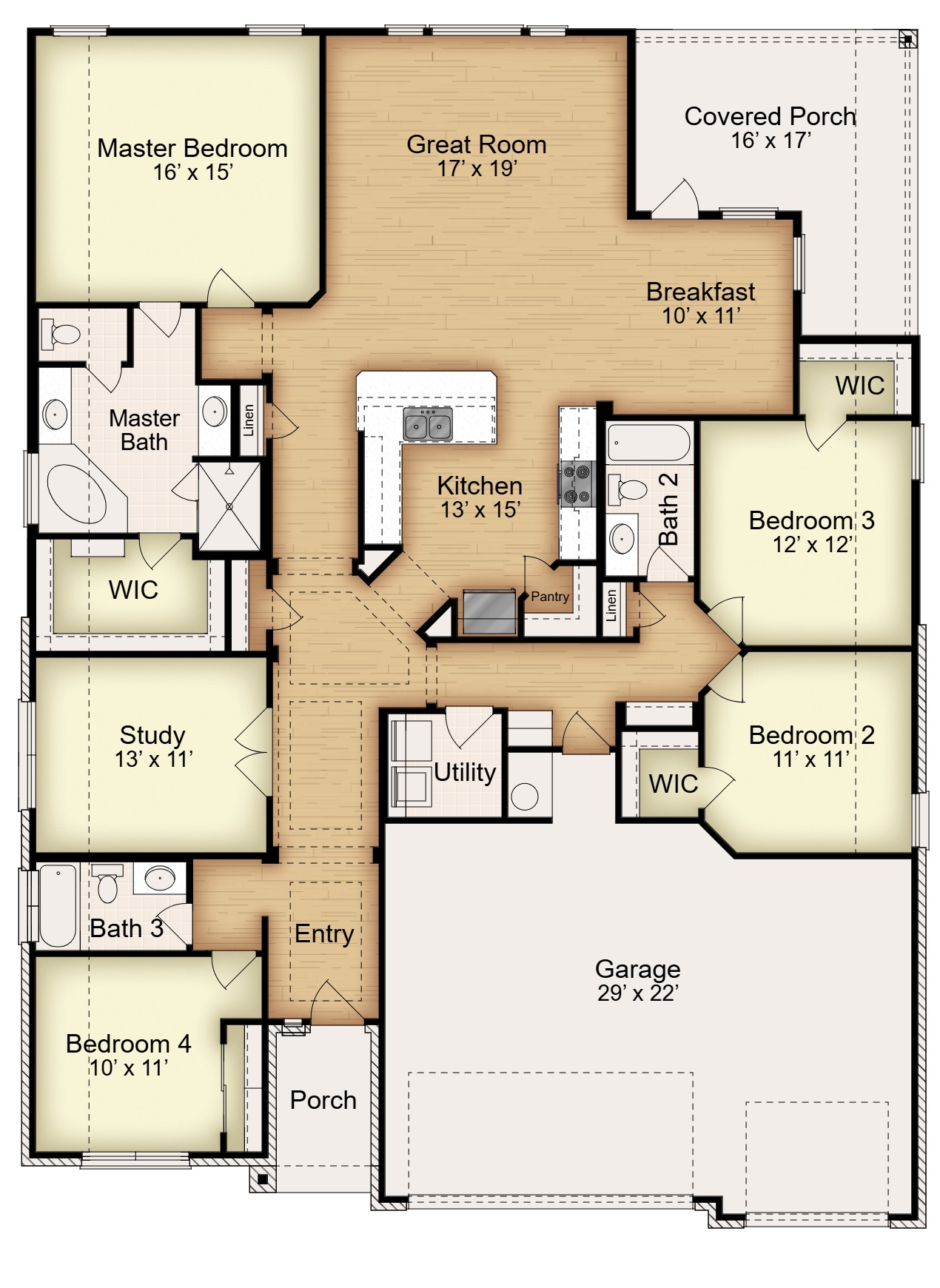 Floor plan for 10258 Kimberlite Drive Temple, TX