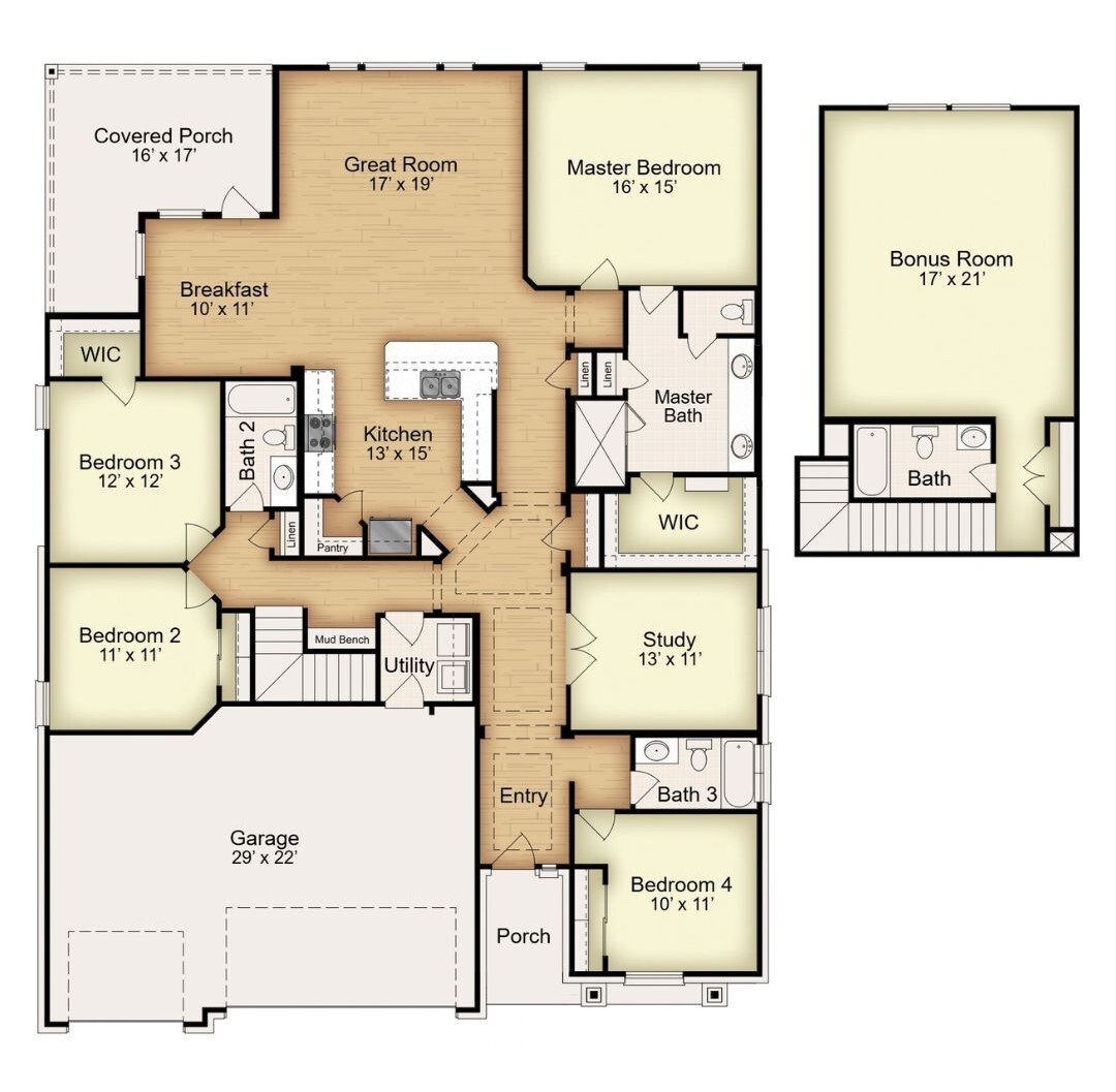 Floor plan for 1403 Thornridge Drive
