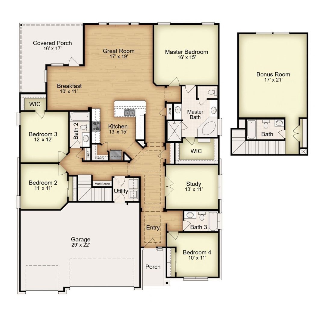 Floor plan for 1407 Thornridge Drive