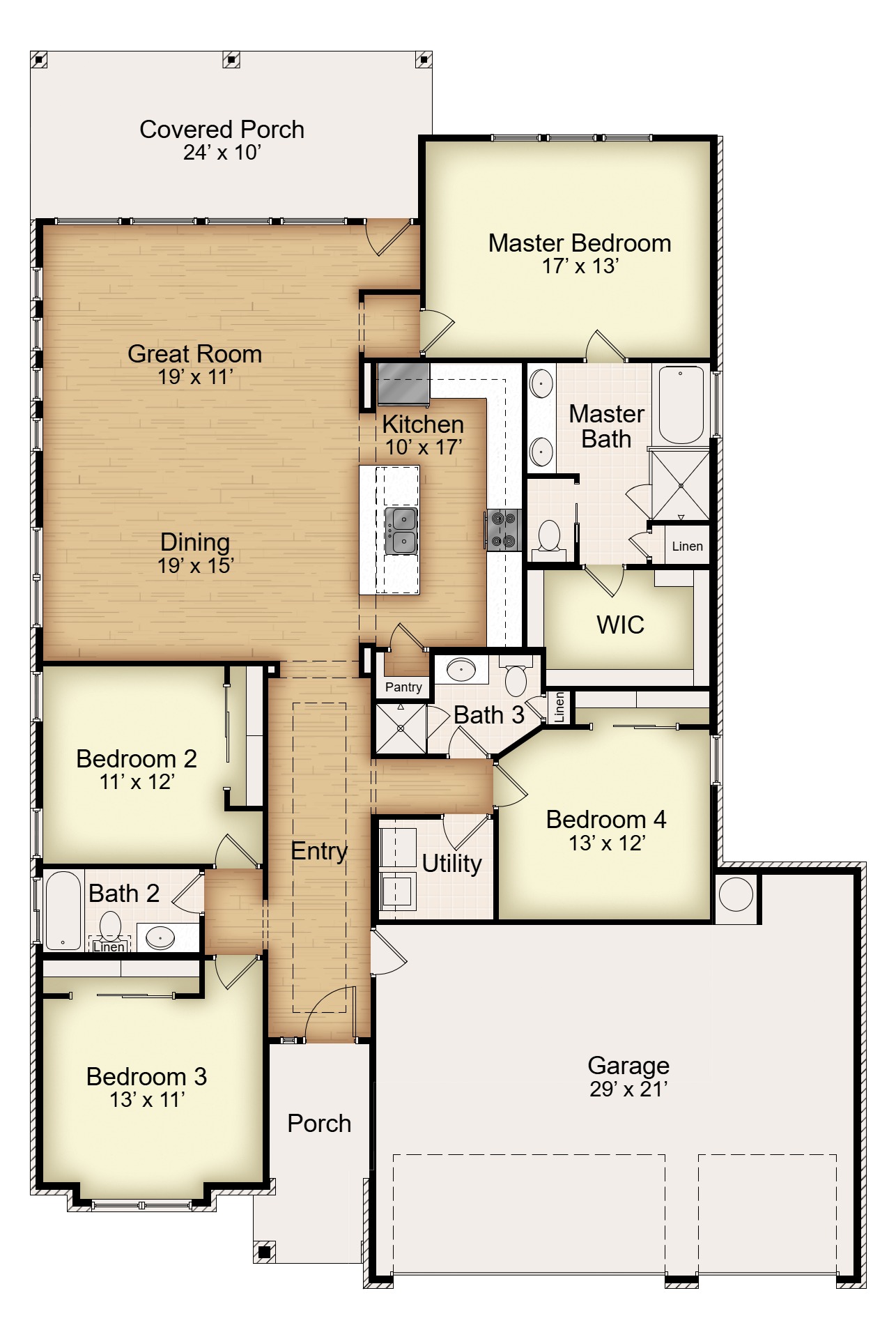 Floor plan for 7007 Rosado Drive
