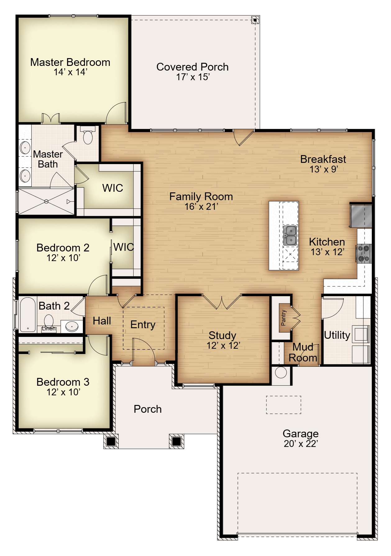 Floor plan for 7105 Caladium Drive