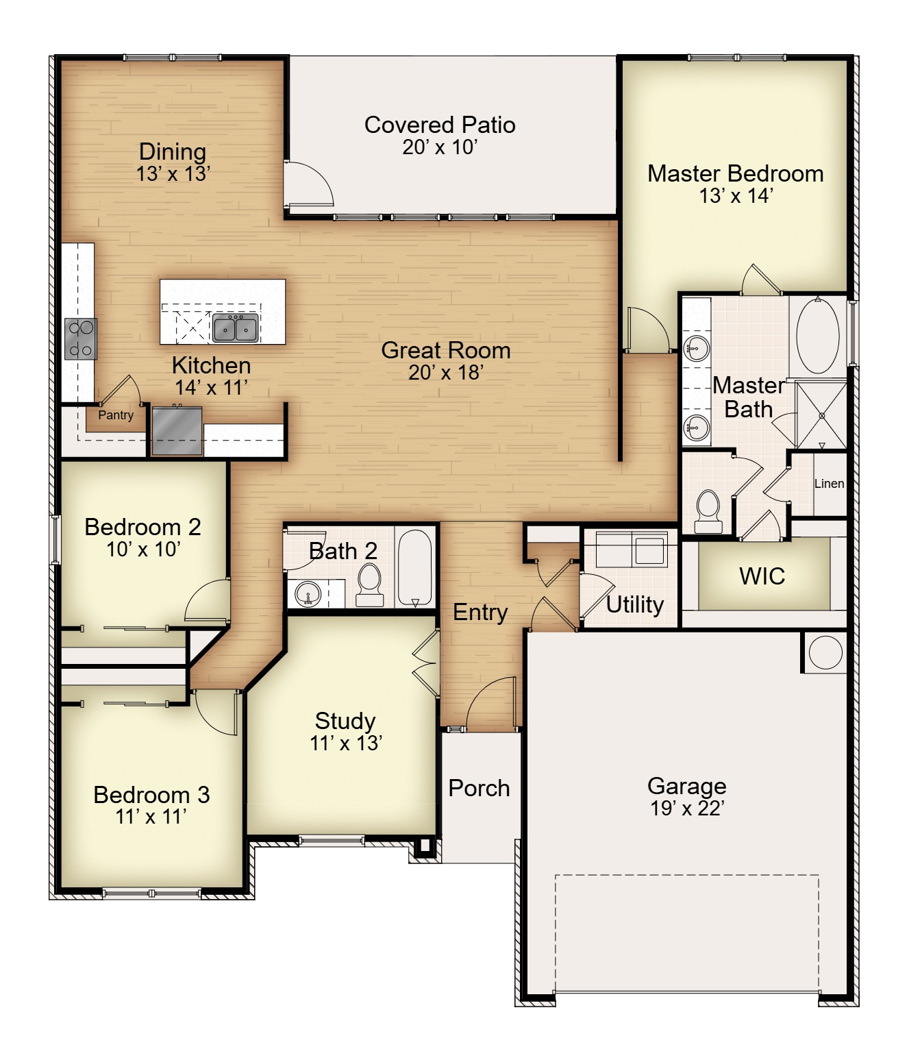 Floor plan for 7113 Caladium Drive