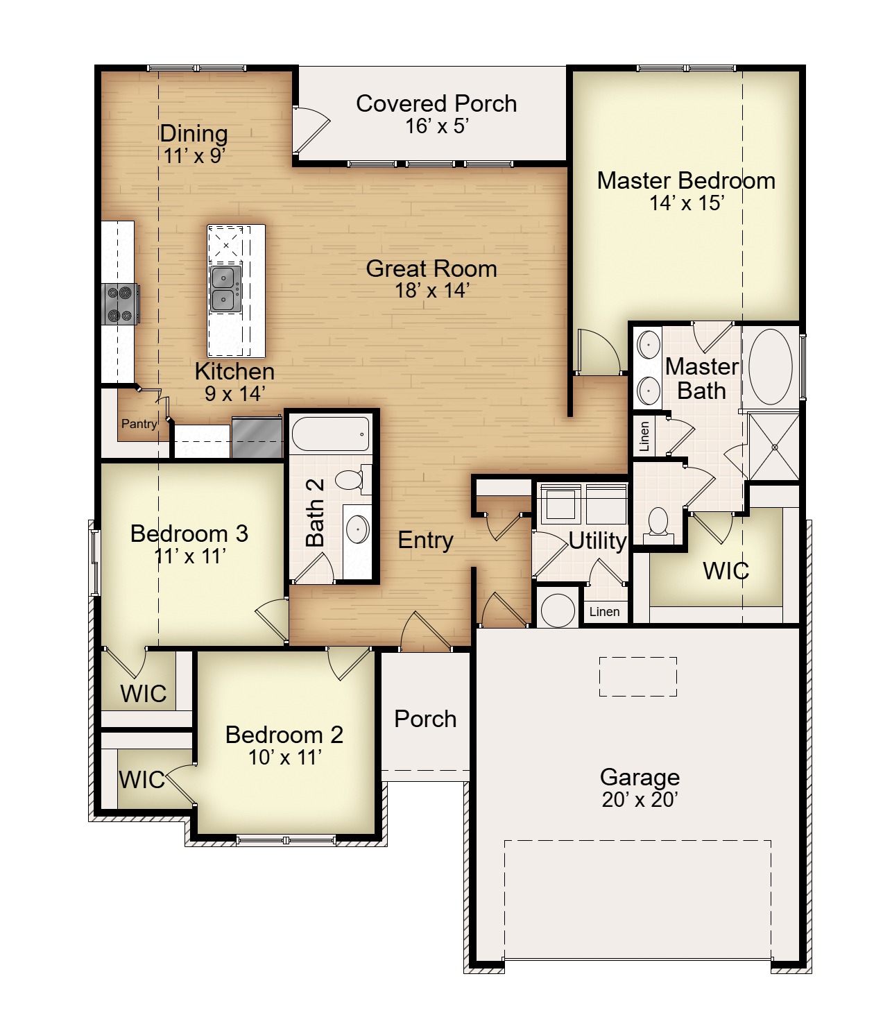 Floor plan for 721 Sky Bound Cove