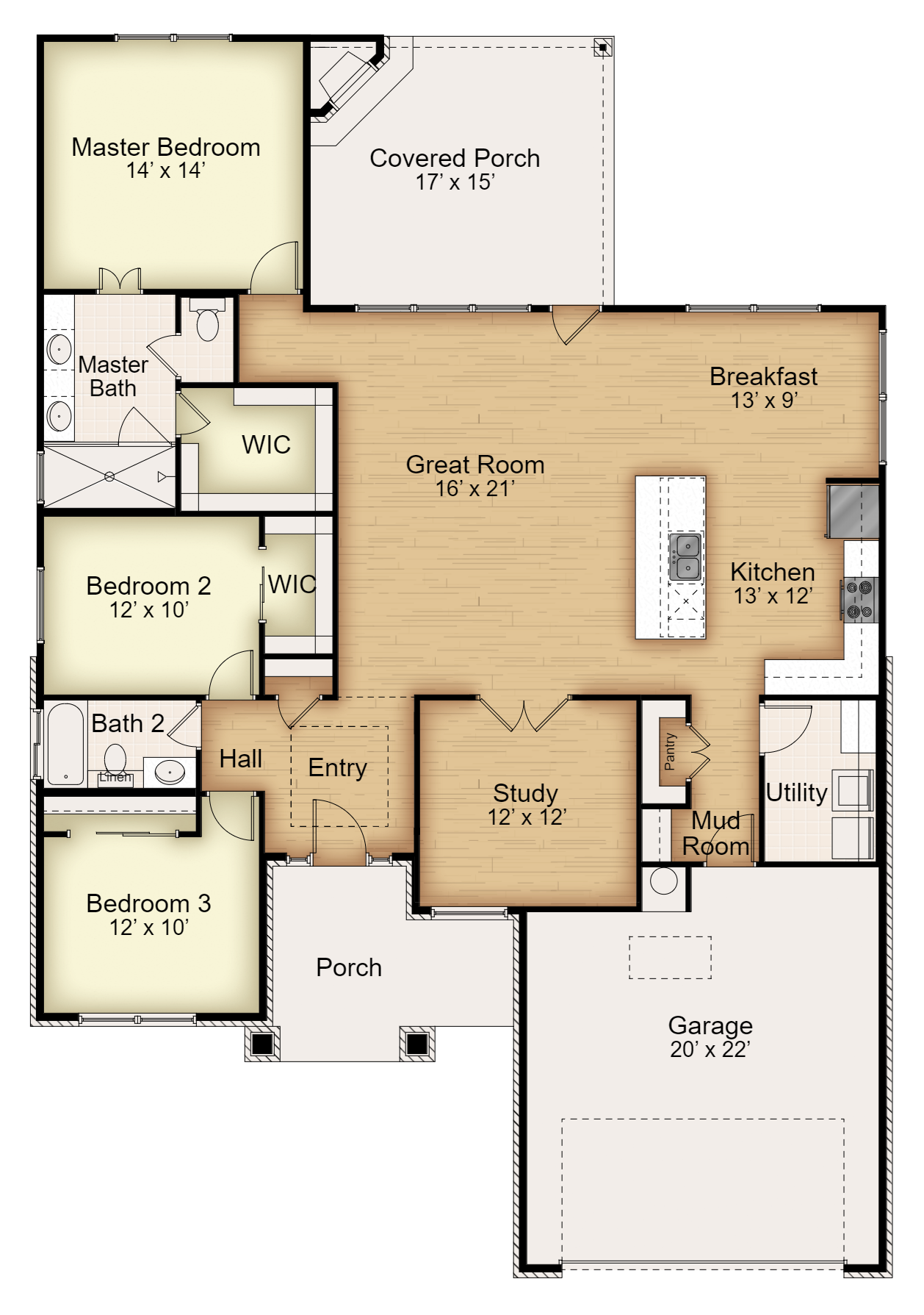 Floor plan for 7308 Caladium Drive Temple, TX