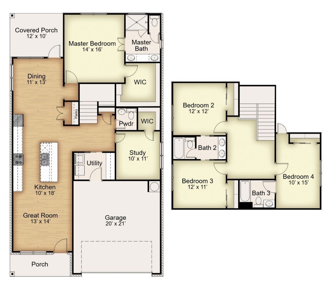 Floor plan for 7807 Timber Hollow Lane