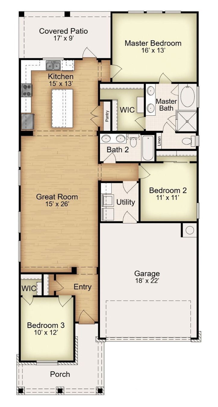 Floor plan for 7811 Timber Hollow Lane