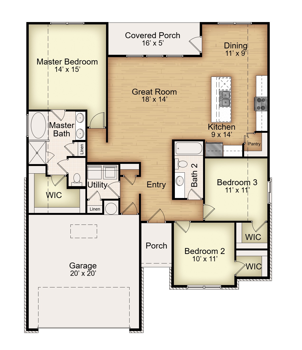 Floor plan for 7812 Pineridge Way