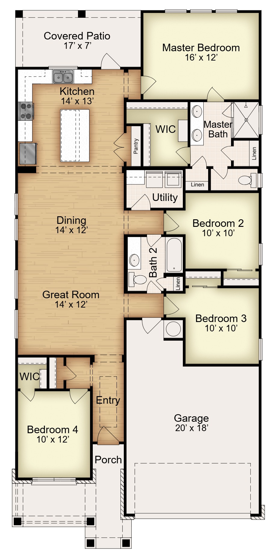 Floor plan for 7911 Timber Hollow Lane