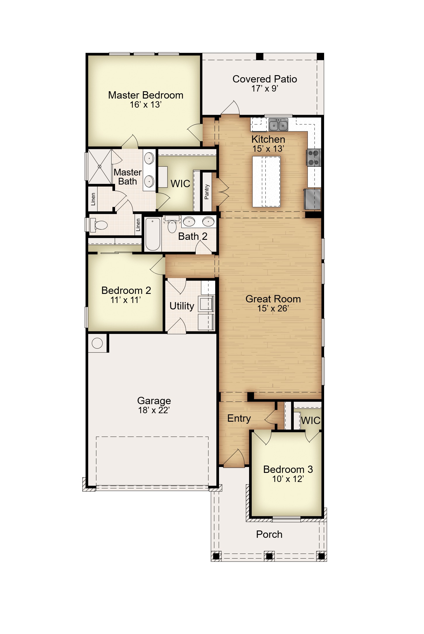 Floor plan for 8116 Pineridge Way Temple, TX