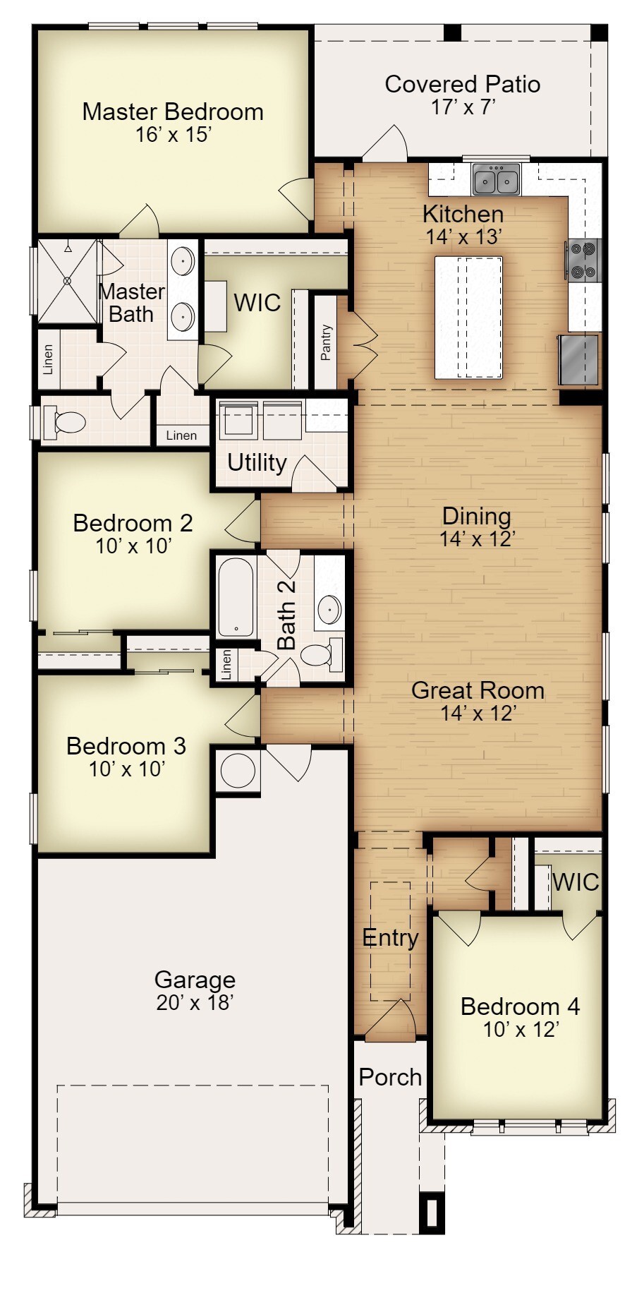 Floor plan for 705 La Parra Bend Temple, TX