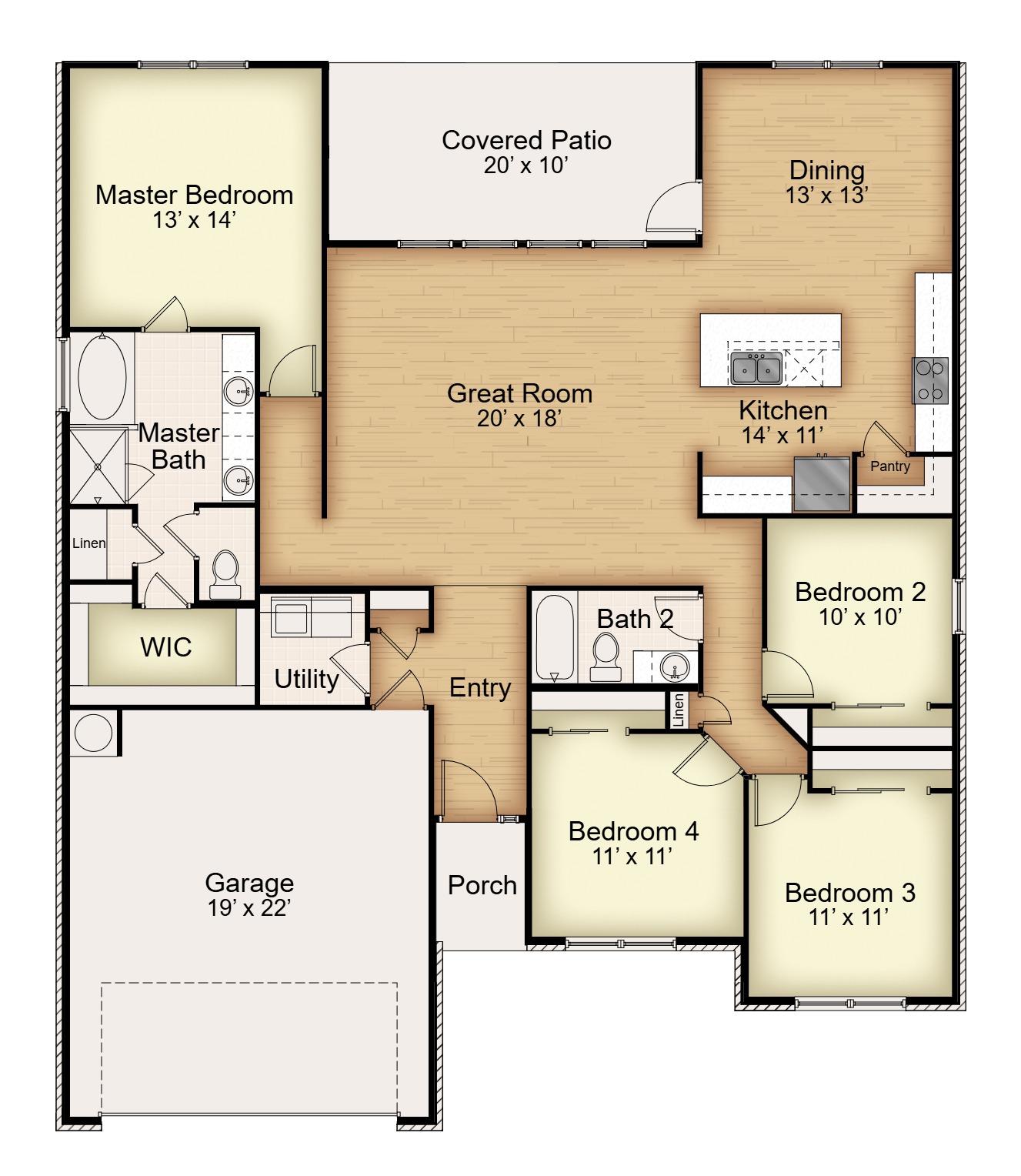 Floor plan for 10231 Kimberlite Drive Temple, TX