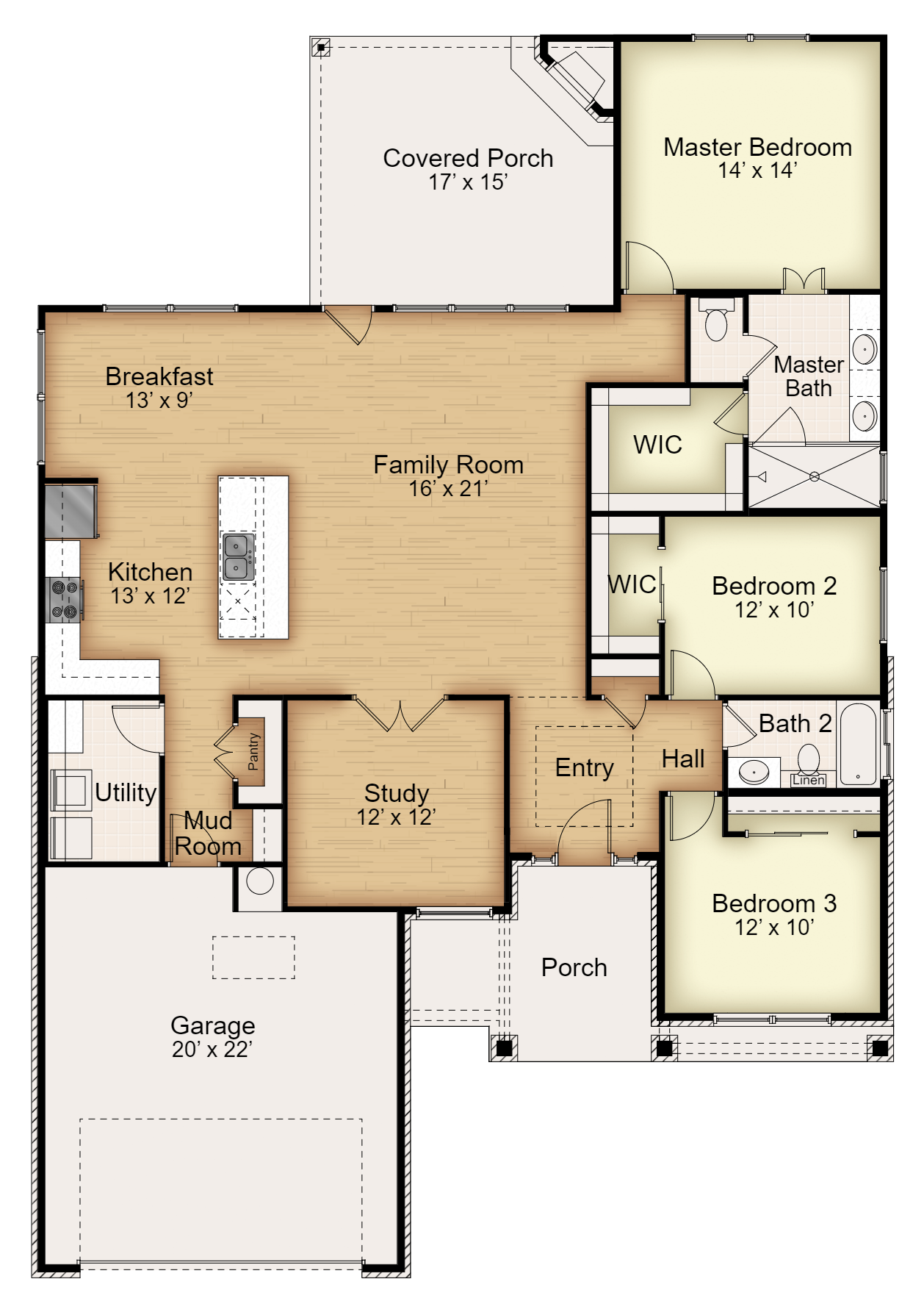 Floor plan for 7224 Caladium Drive Temple, TX
