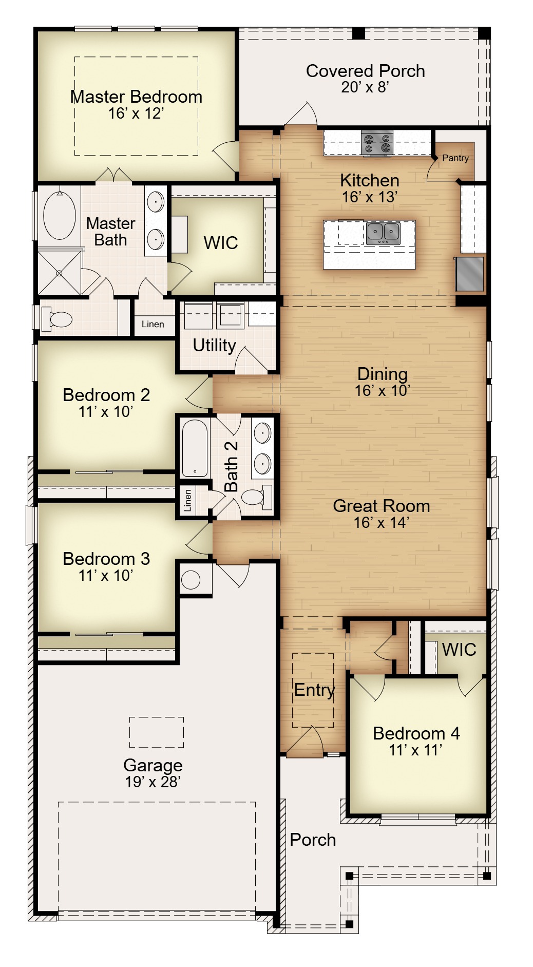 Floor plan for 414 Stonehouse Lane Temple, TX