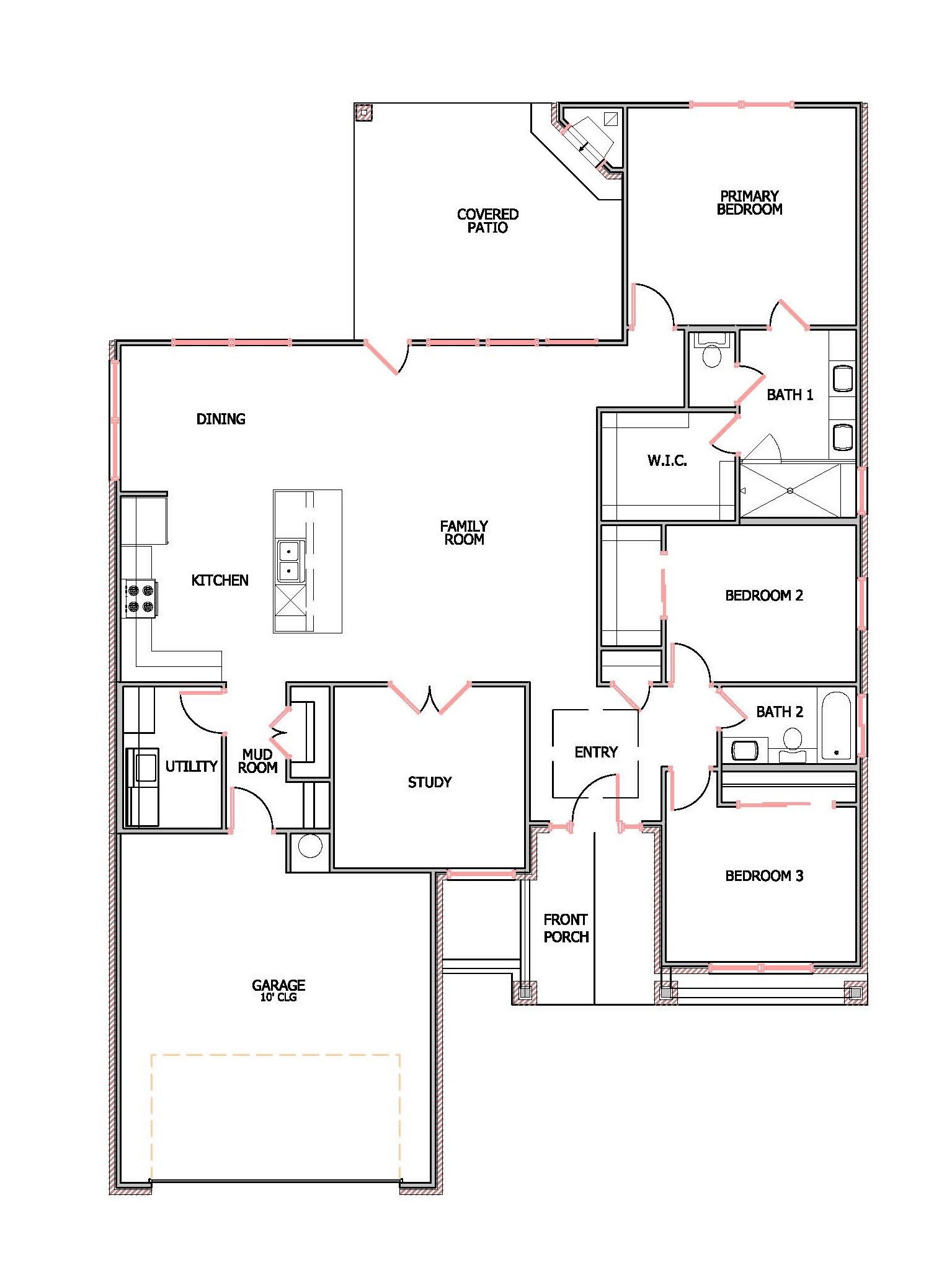 Floor plan for 7821 Emery Oaks Drive Temple, TX