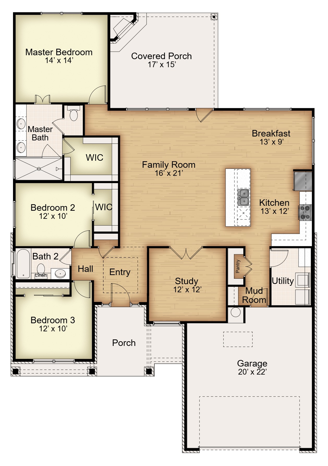 Floor plan for 7102 Touchstone Drive Temple, TX