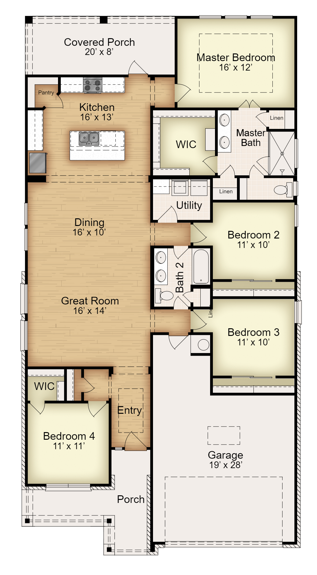 Floor plan for 7310 Caladium Drive Temple, TX