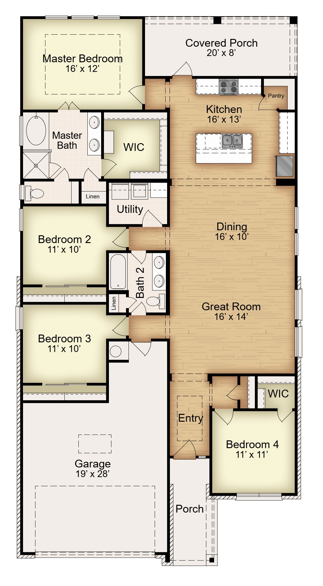 Floor plan for 10219 Kimberlite Drive Temple, TX