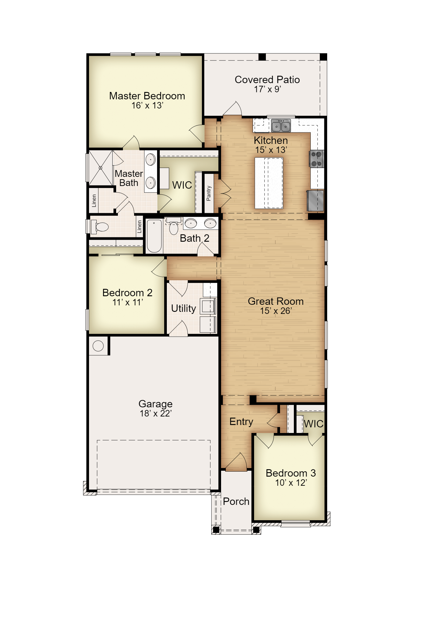 Floor plan for 704 Seven Springs Drive Temple, TX