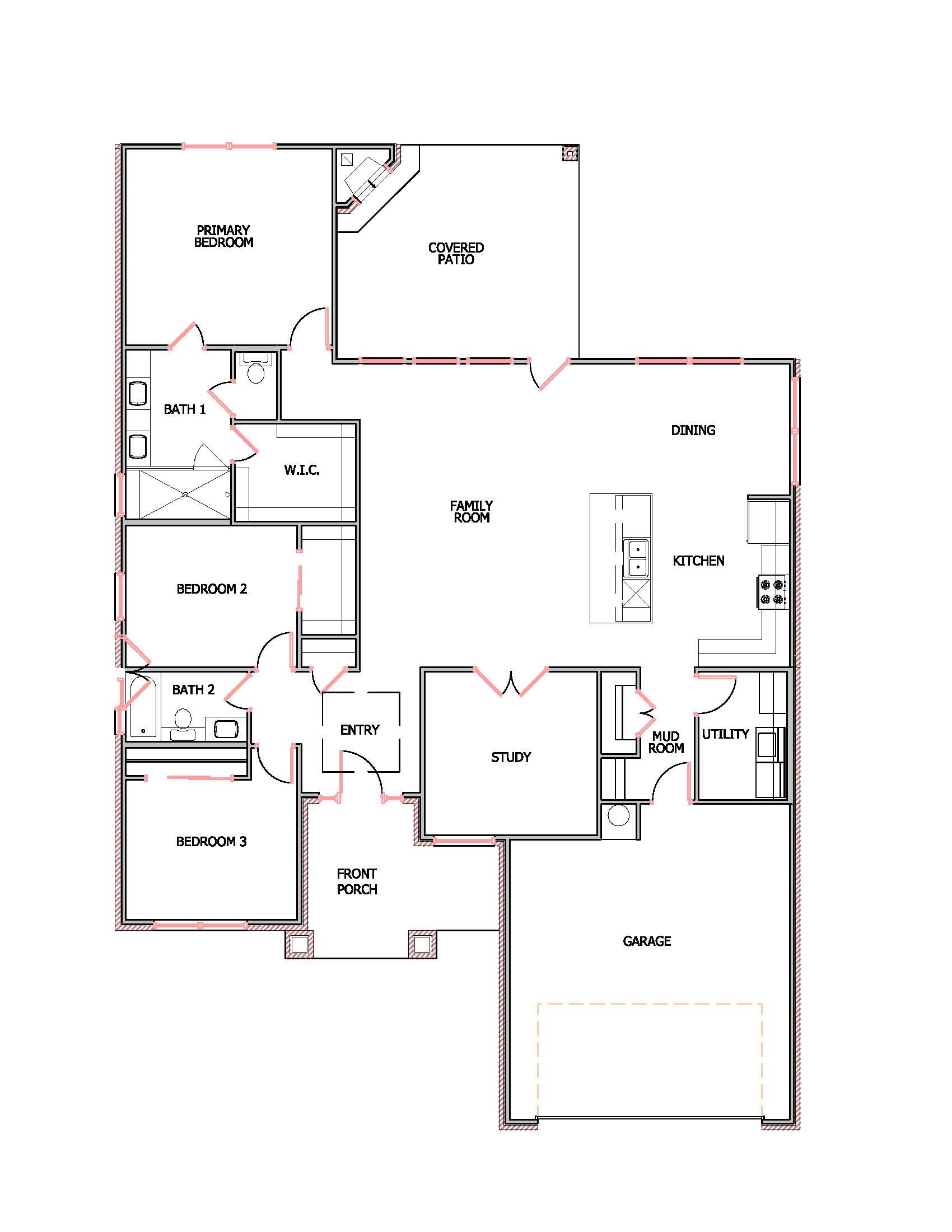 Floor plan for 7308 Caladium Drive Temple, TX