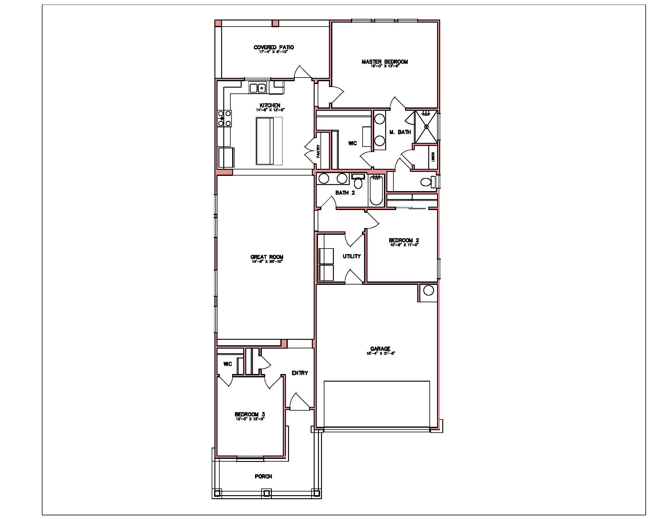 Floor plan for 516 La Parra Bend Temple, TX