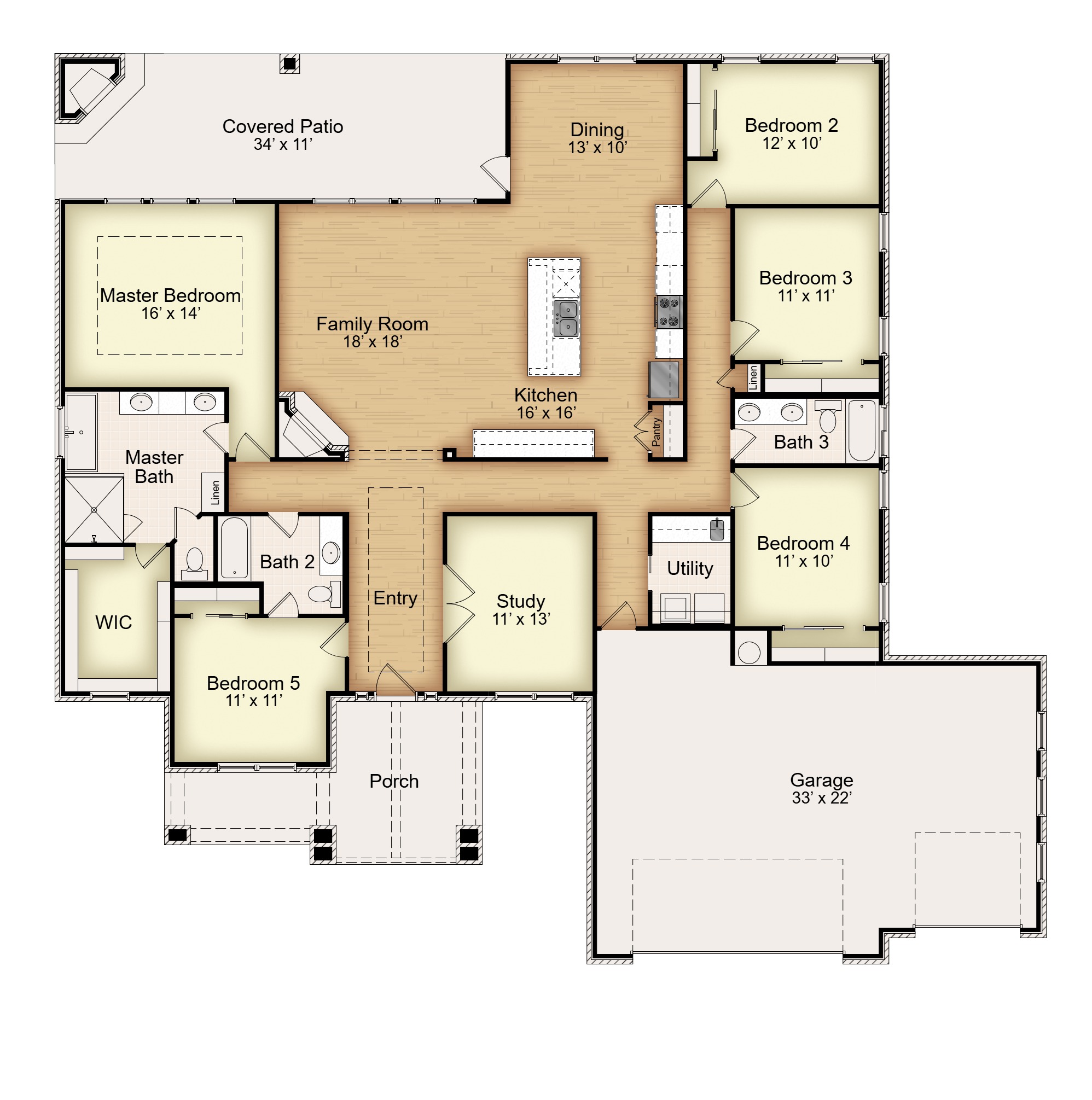 Floor plan for 10717 Saddlesoap Cove Temple, TX