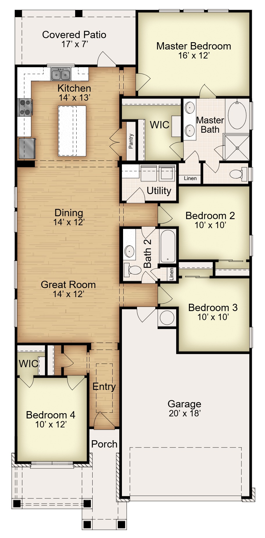 Floor plan for 7919 Timber Hollow Lane Temple, TX