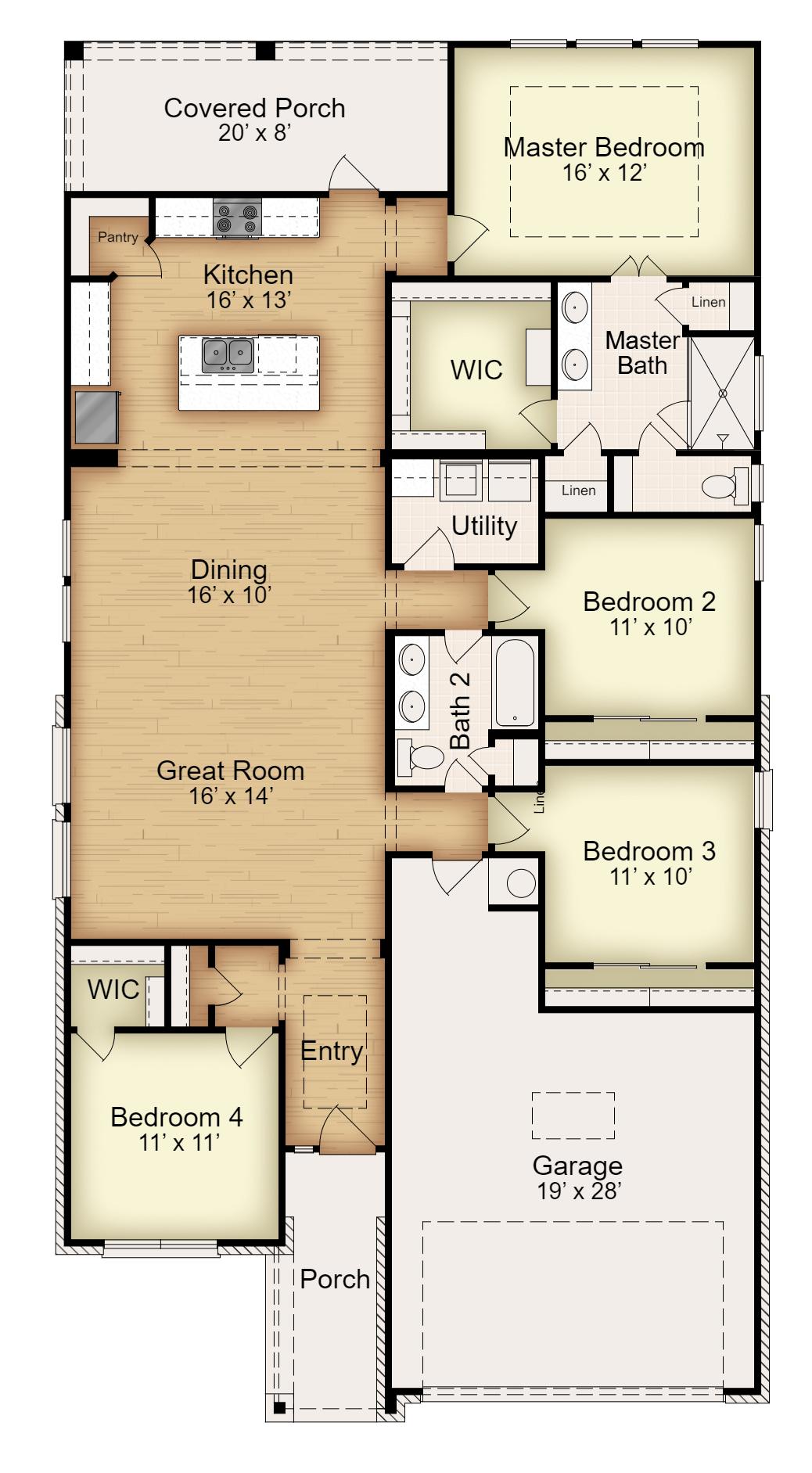 Floor plan for 7216 Caladium Drive Temple, TX