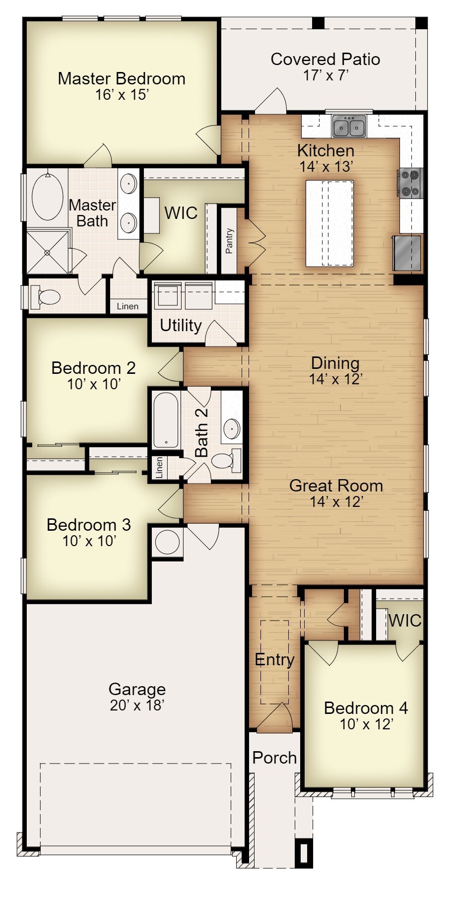 Floor plan for 617 La Parra Bend Temple, TX