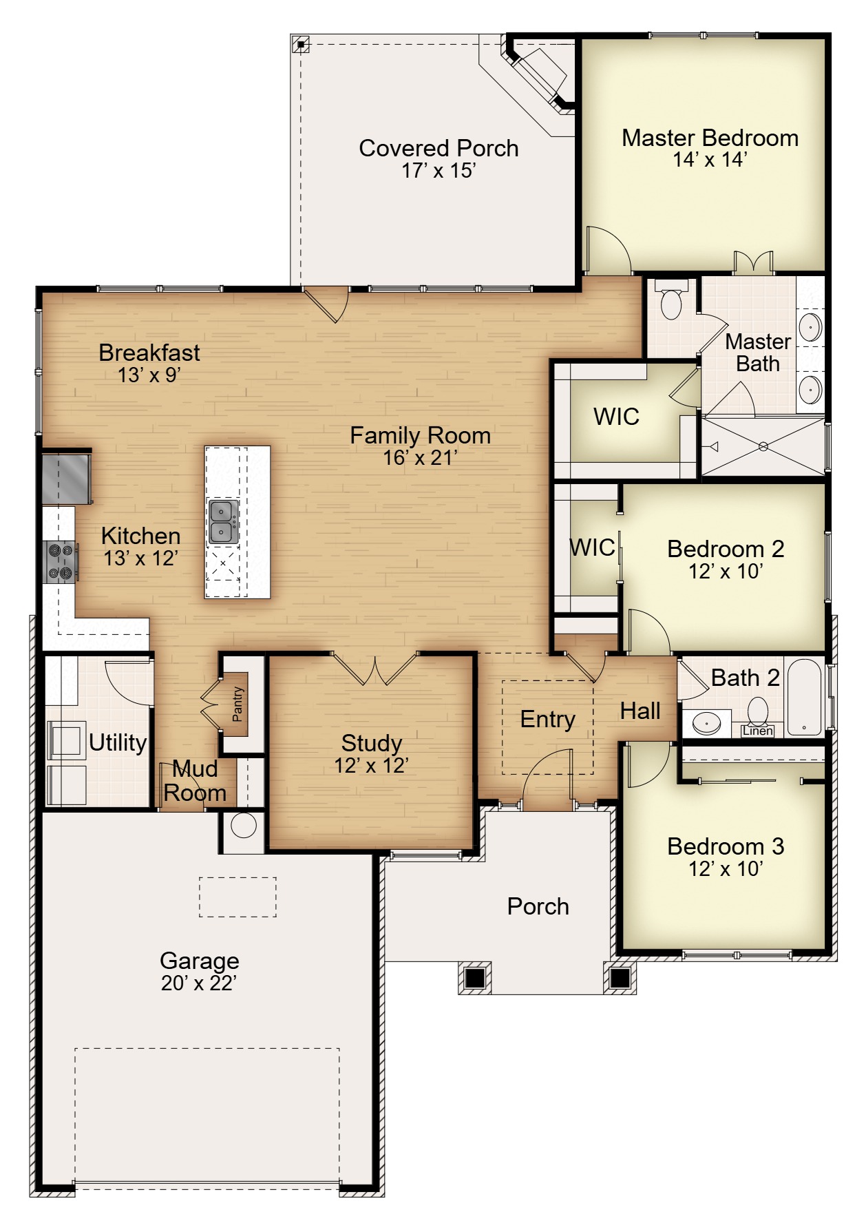 Floor plan for 7113 Touchstone Drive Temple, TX